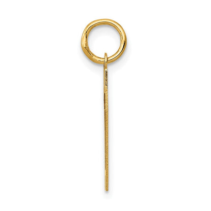 14K Gelbgold Klein Poliert Zahl 77 Charm
