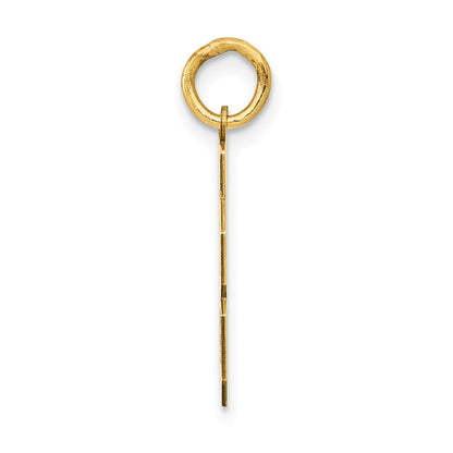 14K Gelbgold Kleiner Polierter Zahlenanhänger „78" Charm