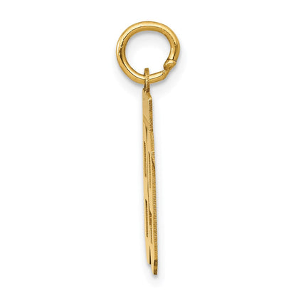 14K Gelbgold Kleiner Polierter Charm „Zahl 89“