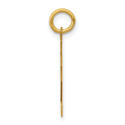 14K Gelbgold Kleiner Polierter Zahlen-Charm „92“