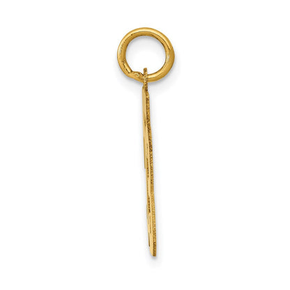 14K Gelbgold Kleiner Polierter Charm „Zahl 93“