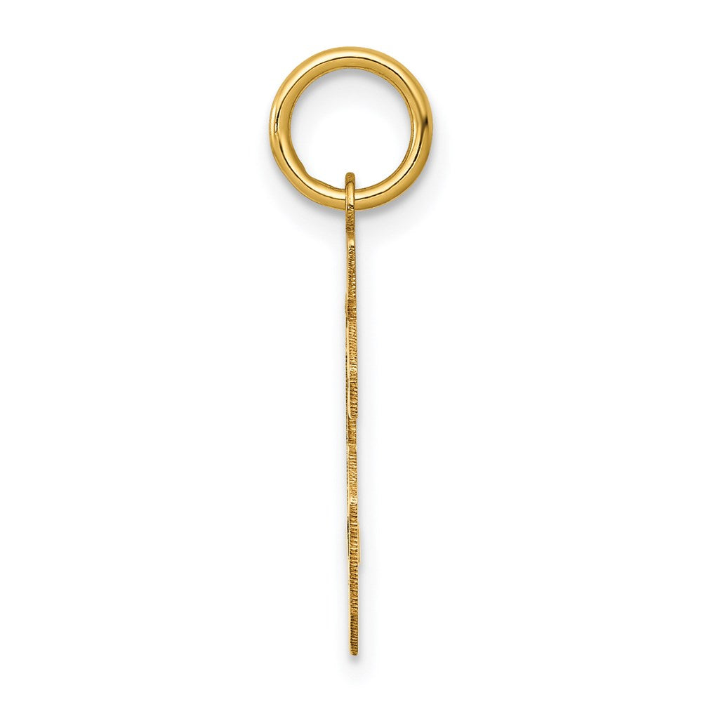 14K Gelbgold Kleiner Polierter Zahl-96-Charm