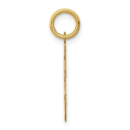 14K Gelbgold Kleiner Polierter Zahl-96-Charm