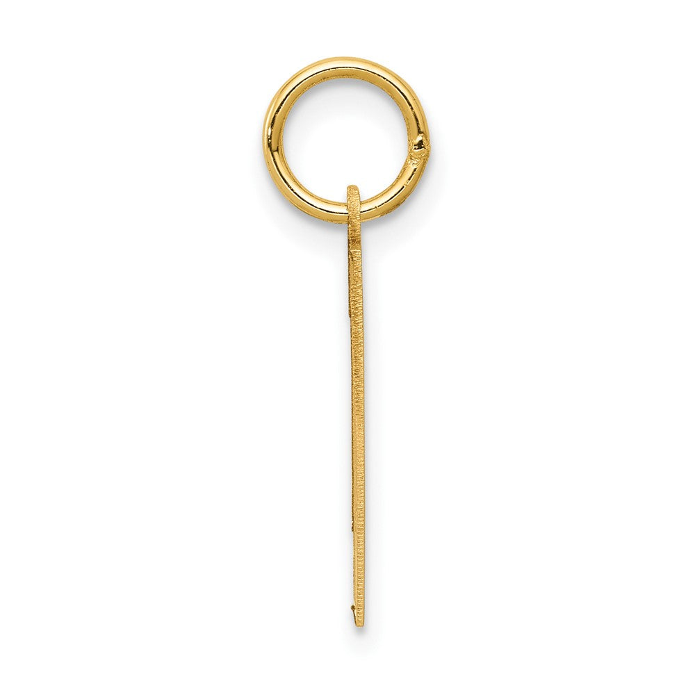 14K Gelbgold 14K Mittel Satiniert Zahl 1 Charm