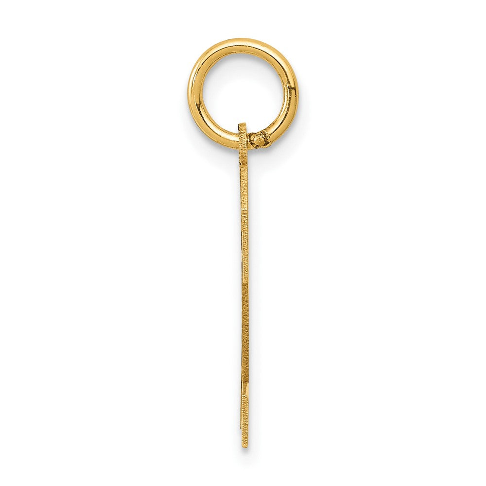 14K Gelbgold 14K Mittel Satiniert Zahl 2 Charm