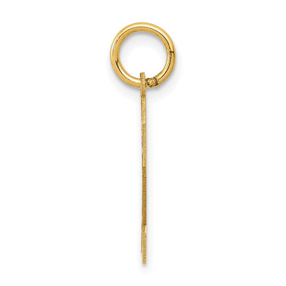 14K Gelbgold 14K Mittel Satiniert Zahl 2 Charm