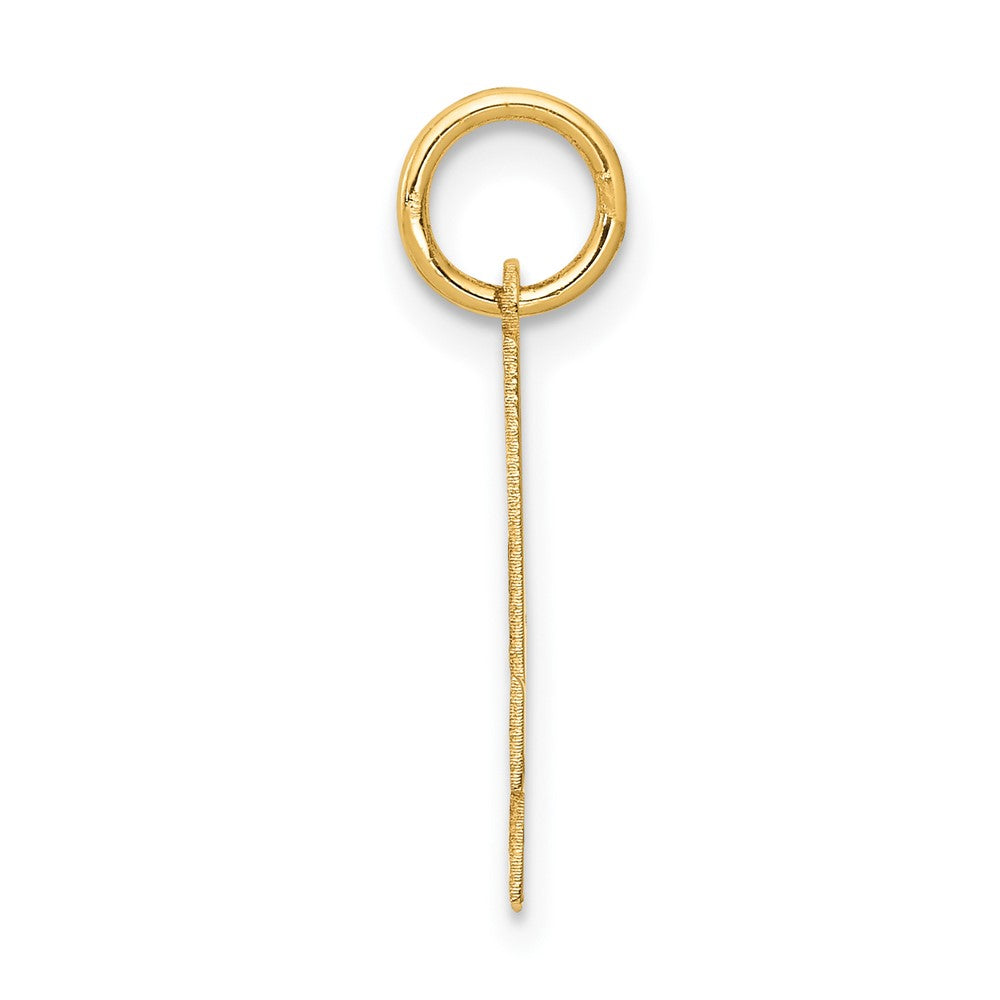 14K Gelbgold 14K Mittel Satiniert Zahl 4 Charm