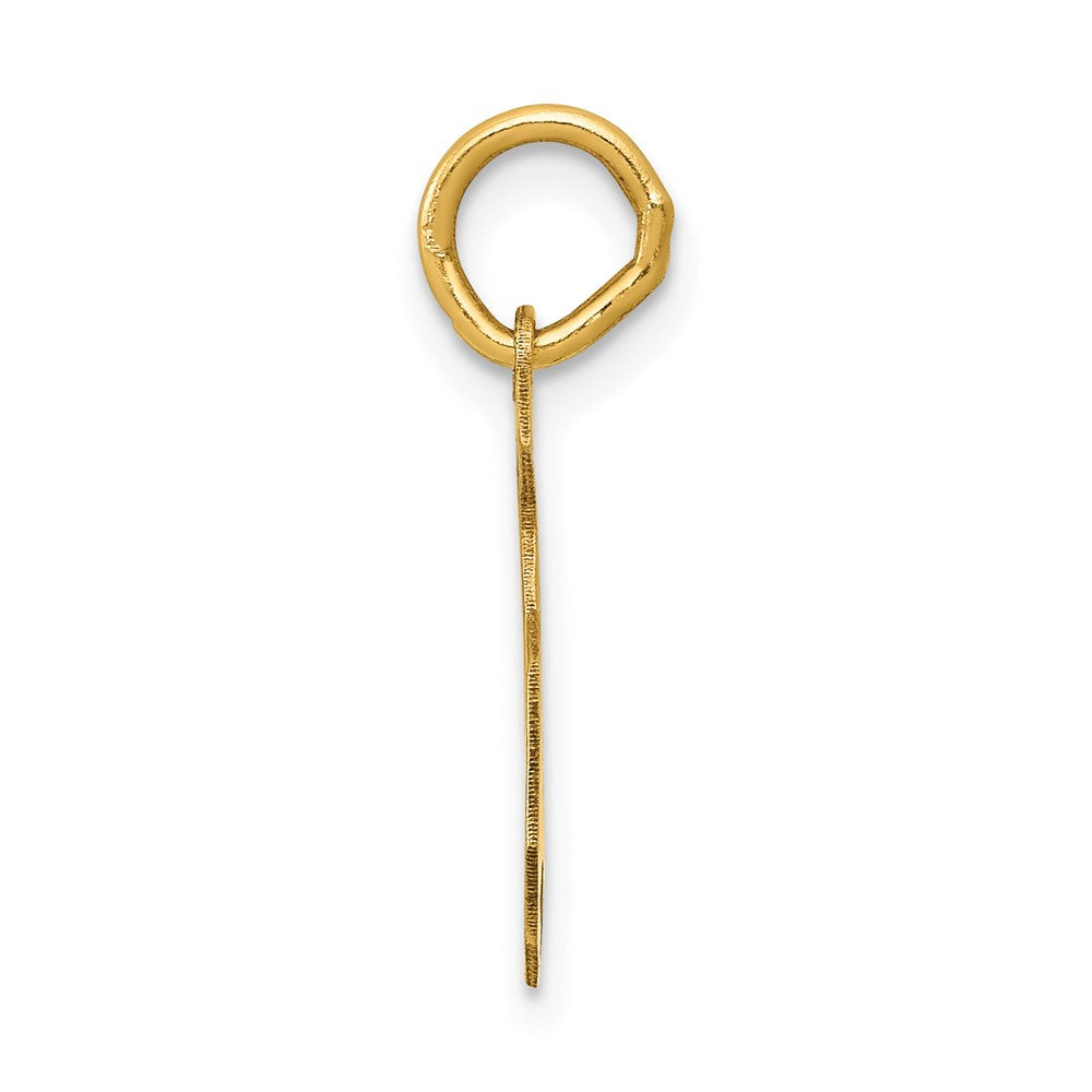 14K Gelbgold 14K Mittel Satiniert Zahl 5 Charm