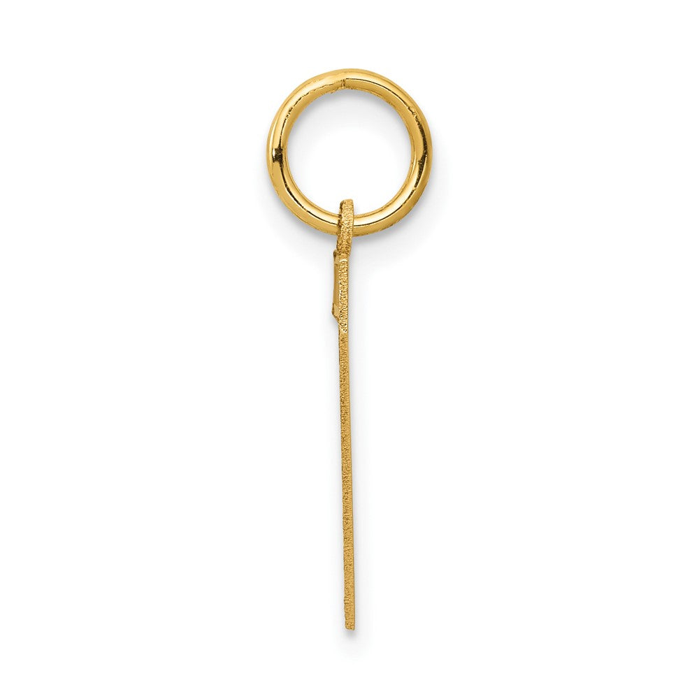 14K Gelbgold 14K Mittel Satiniert Zahl 7 Charm