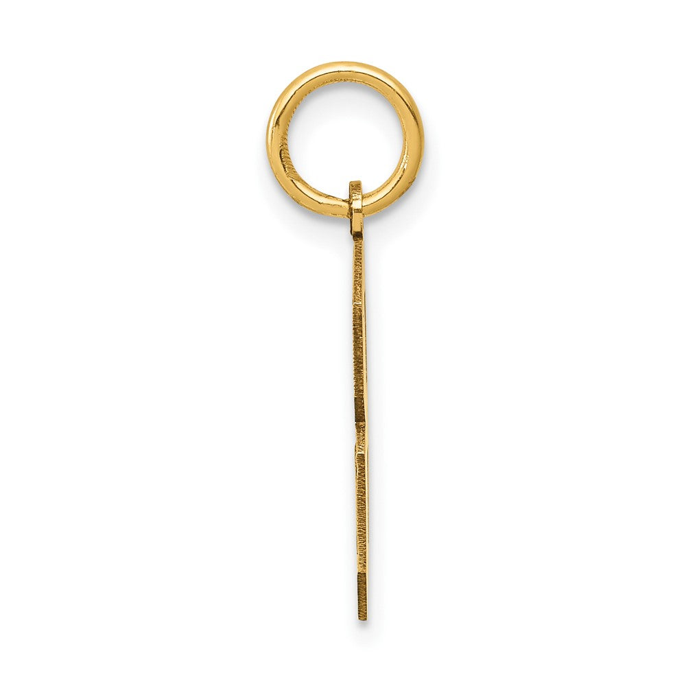 14K Gelbgold 14K Mittel Satiniert Zahl 8 Charm