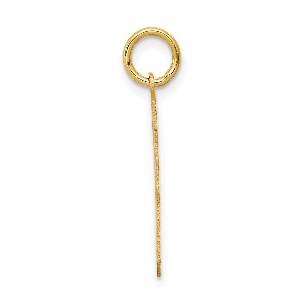 10K Gelbgold Mittel Satiniert Zahl 13 Charm