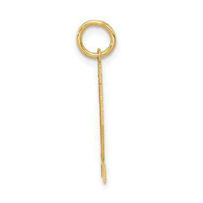 10K Gelbgold Mittel Satiniert Zahl 22 Charm