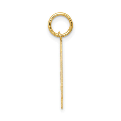 14K Gelbgold 14K Mittel Satiniert Zahl 34 Charm