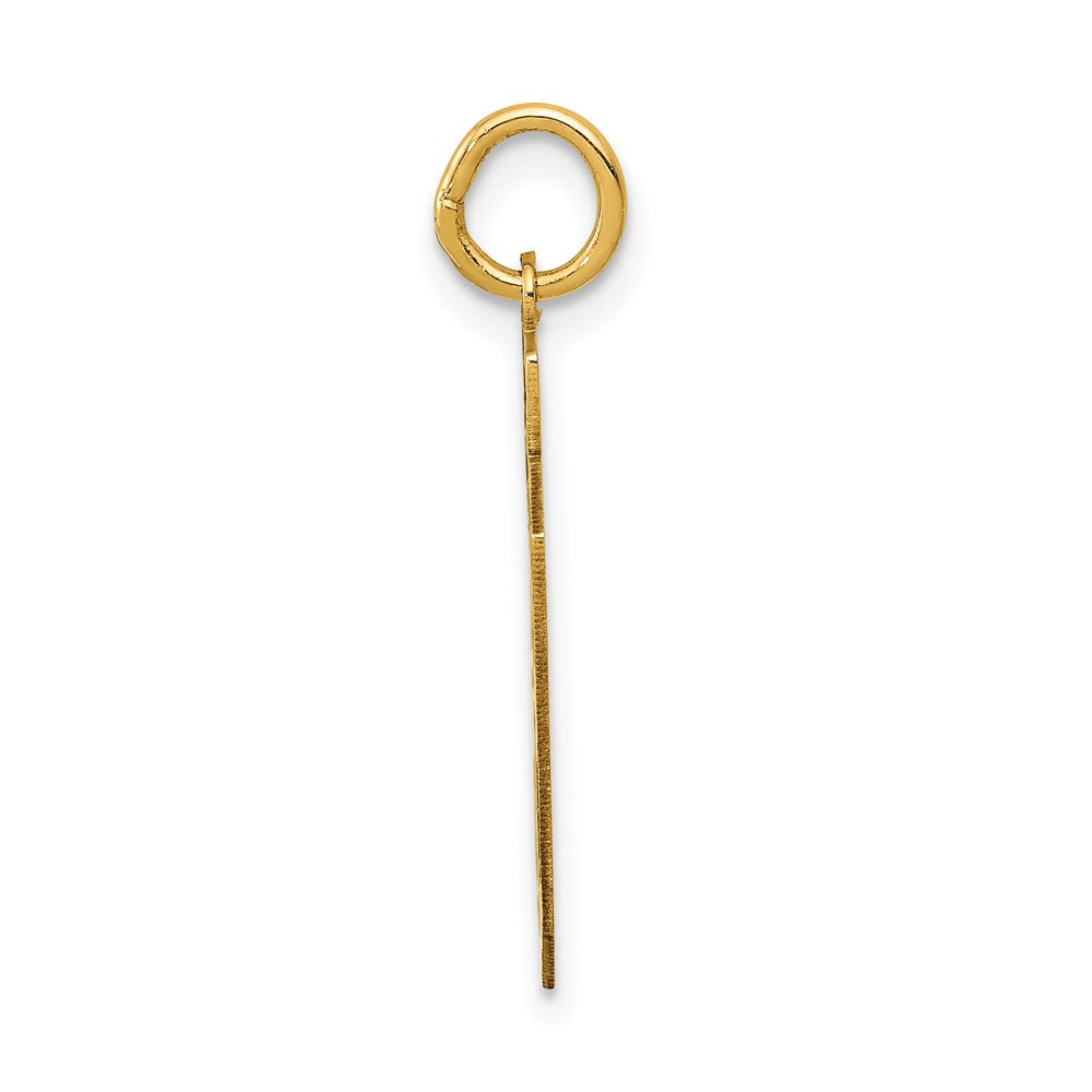 14K Gelbgold Mittel Satiniert Zahl 39 Charm