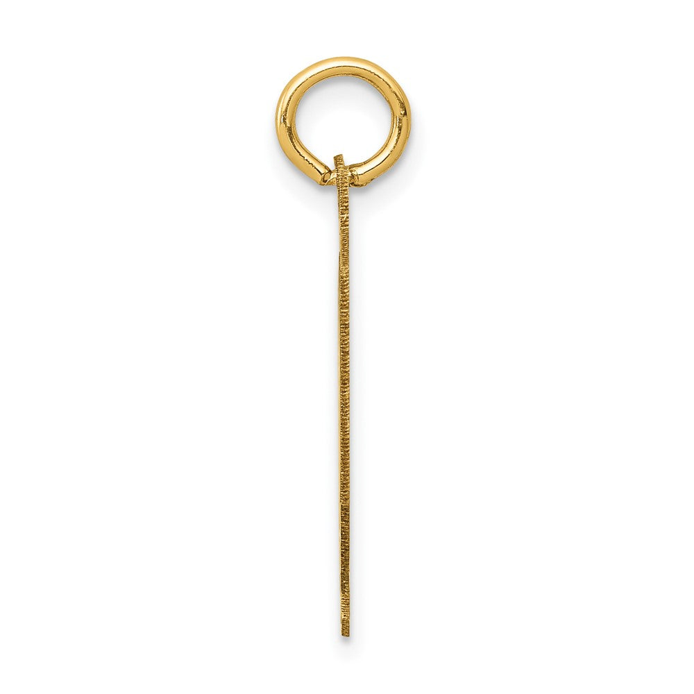 14K Gelbgold Mittel Satiniert Zahl 40 Charm