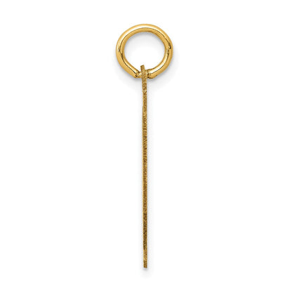 14K Gelbgold Mittel Satiniert Zahl 40 Charm