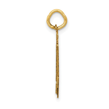 14K Gelbgold 14K Mittel Satiniert Zahl 44 Charm