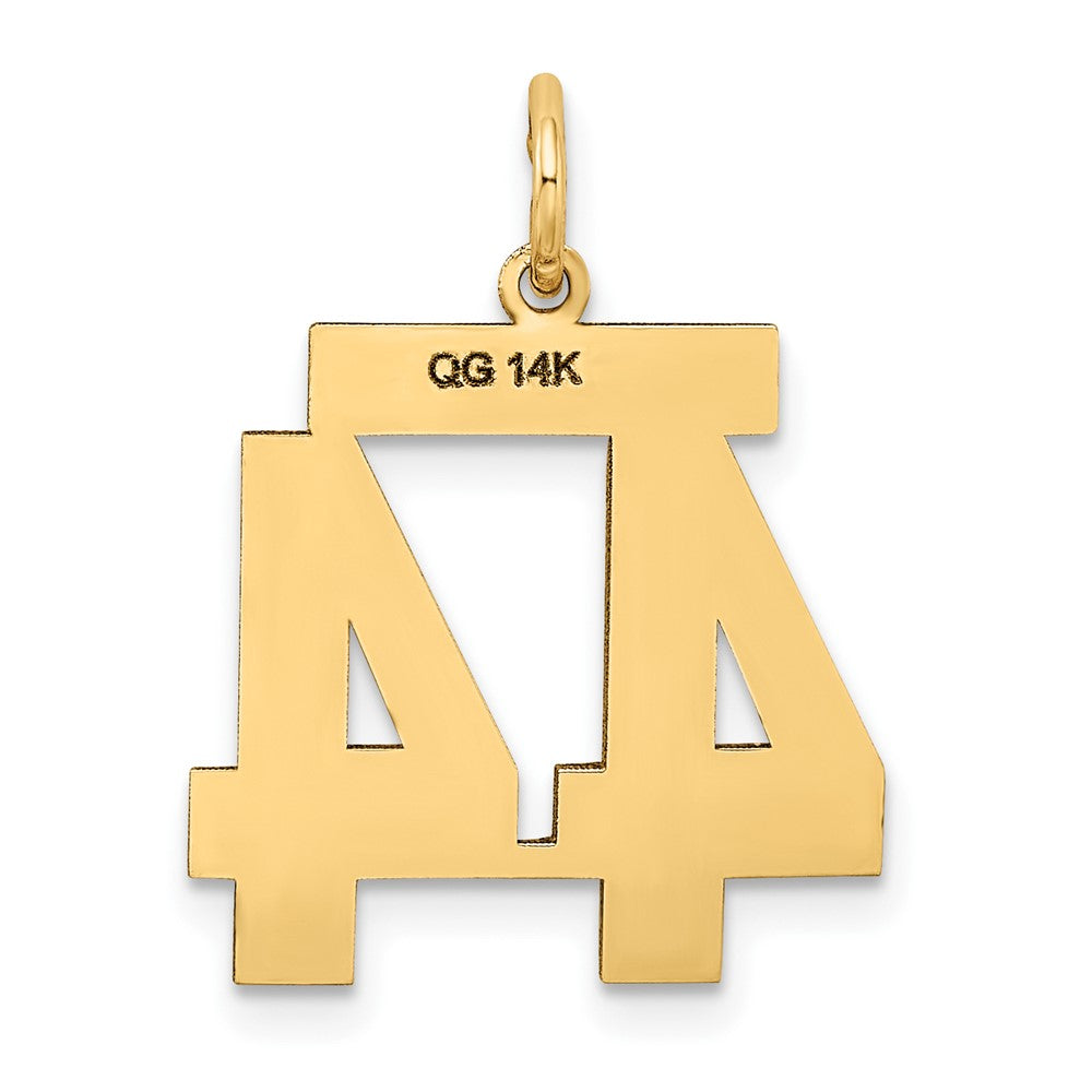 14K Gelbgold 14K Mittel Satiniert Zahl 44 Charm
