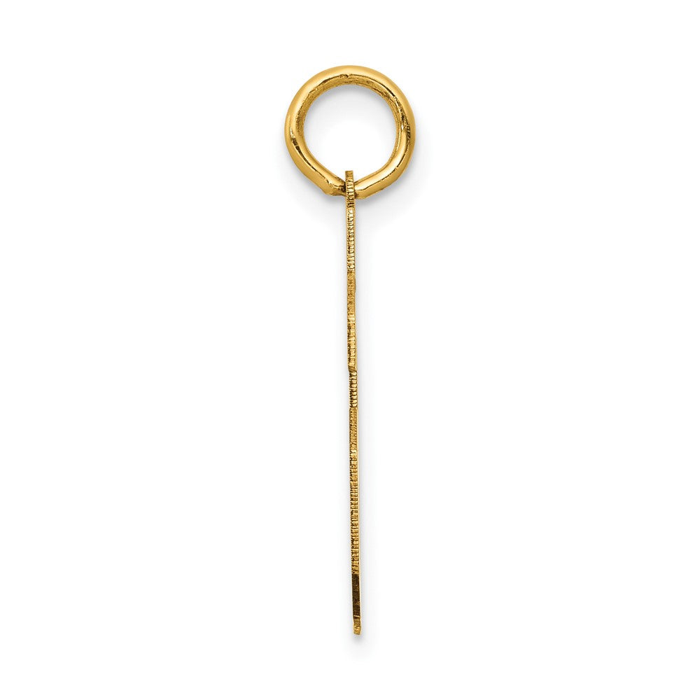 14K Gelbgold 14K Mittel Satiniert Zahl 46 Charm