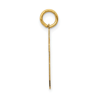 14K Gelbgold 14K Mittel Satiniert Zahl 46 Charm