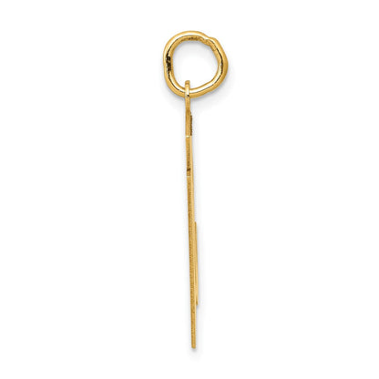 14K Gelbgold Mittel Satiniert Zahl 51 Charm
