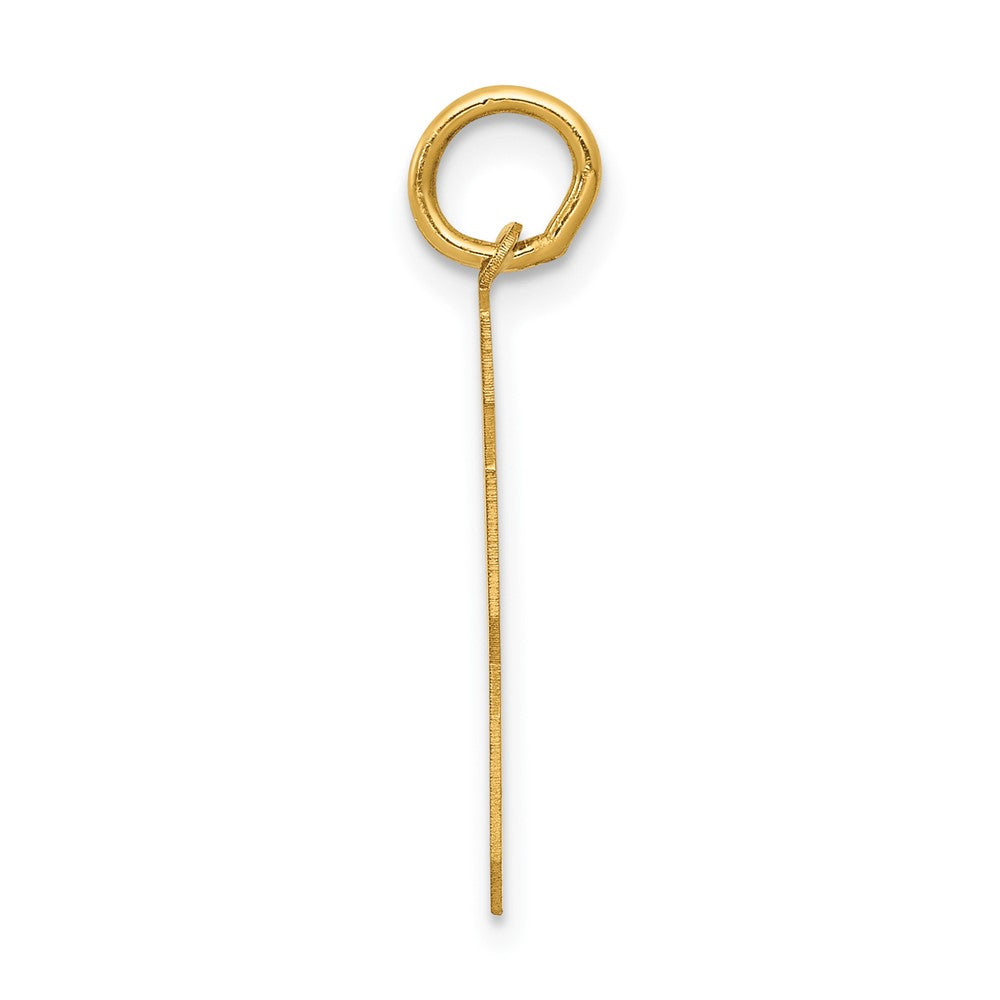 14K Gelbgold Mittel Satiniert Zahl 63 Charm
