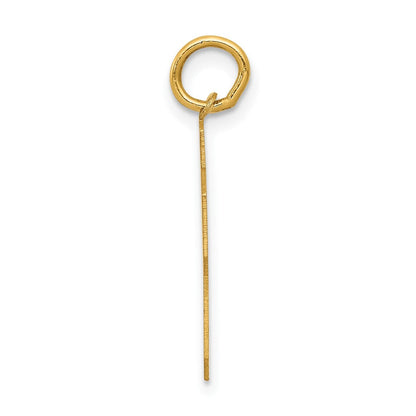 14K Gelbgold Mittel Satiniert Zahl 63 Charm