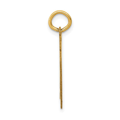 14K Gelbgold Mittel Satiniert Zahl 70 Charm