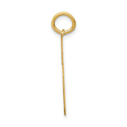 14K Gelbgold 14K Mittel Satiniert Zahl 75 Charm