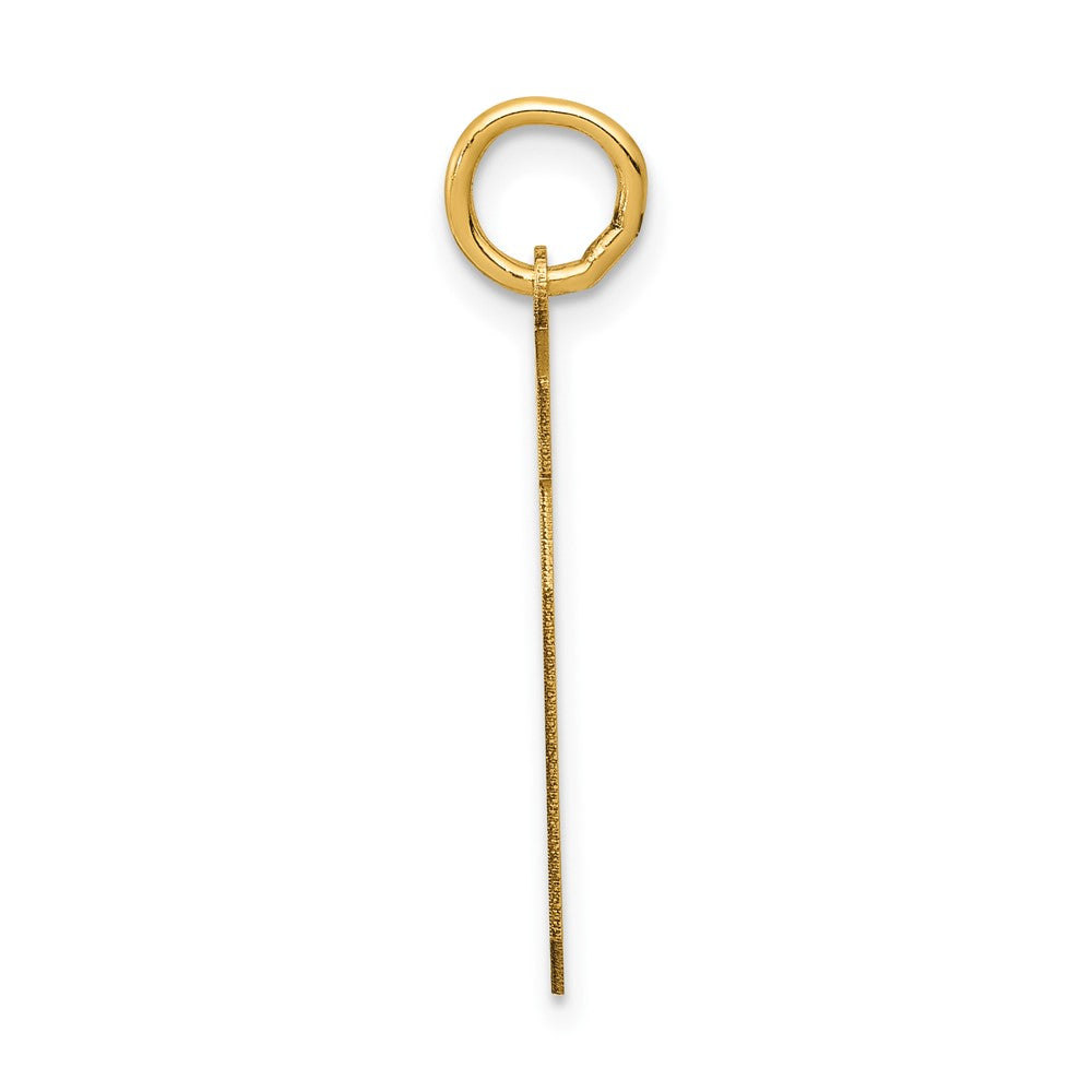 14K Gelbgold Mittel Satiniert Zahl 80 Charm
