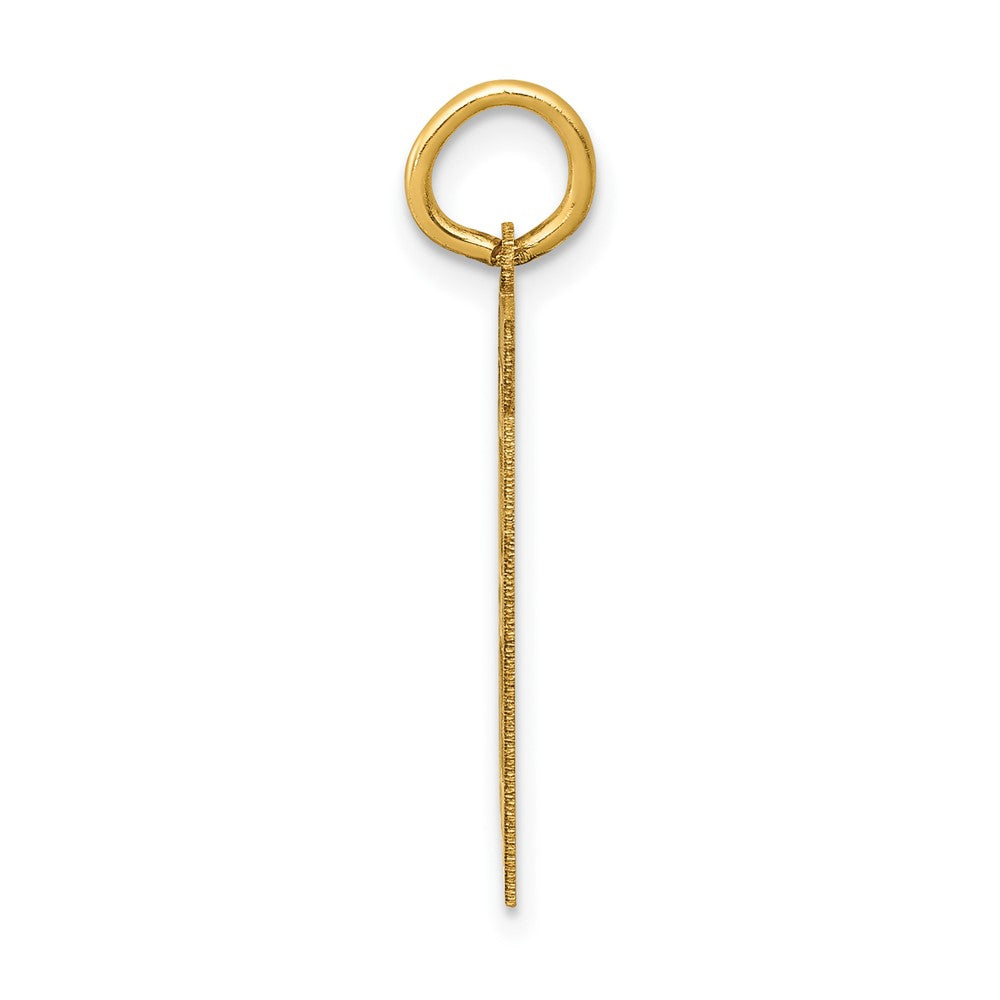 14K Gelbgold Mittel Satiniert Zahl 81 Charm
