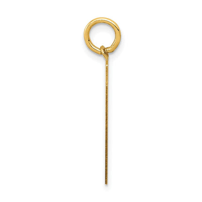 14K Gelbgold Mittel Satiniert Zahl 91 Charm