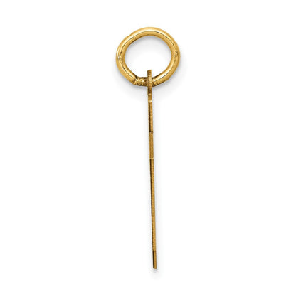 14K Gelbgold Klein Satiniert Zahl 00 Charm