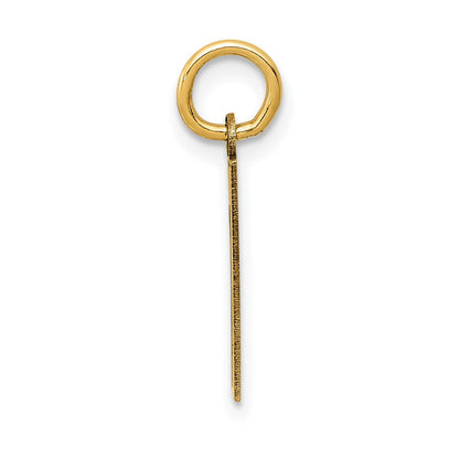 14K Gelbgold 14K Klein Satiniert Zahl 1 Charm