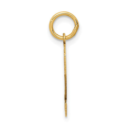 14K Gelbgold 14K Klein Satiniert Zahl 2 Charm