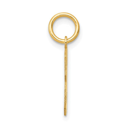 14K Gelbgold 14K Klein Satiniert Zahl 3 Charm