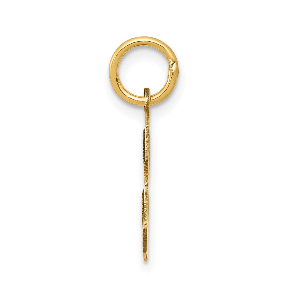 14K Gelbgold 14K Klein Satiniert Zahl 8 Charm