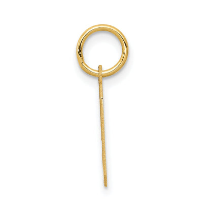 14K Gelbgold 14K Klein Satiniert Zahl 9 Charm