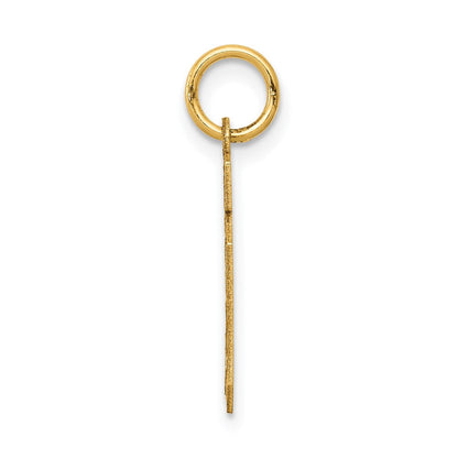 14K Gelbgold 14K Klein Satiniert Zahl 10 Charm
