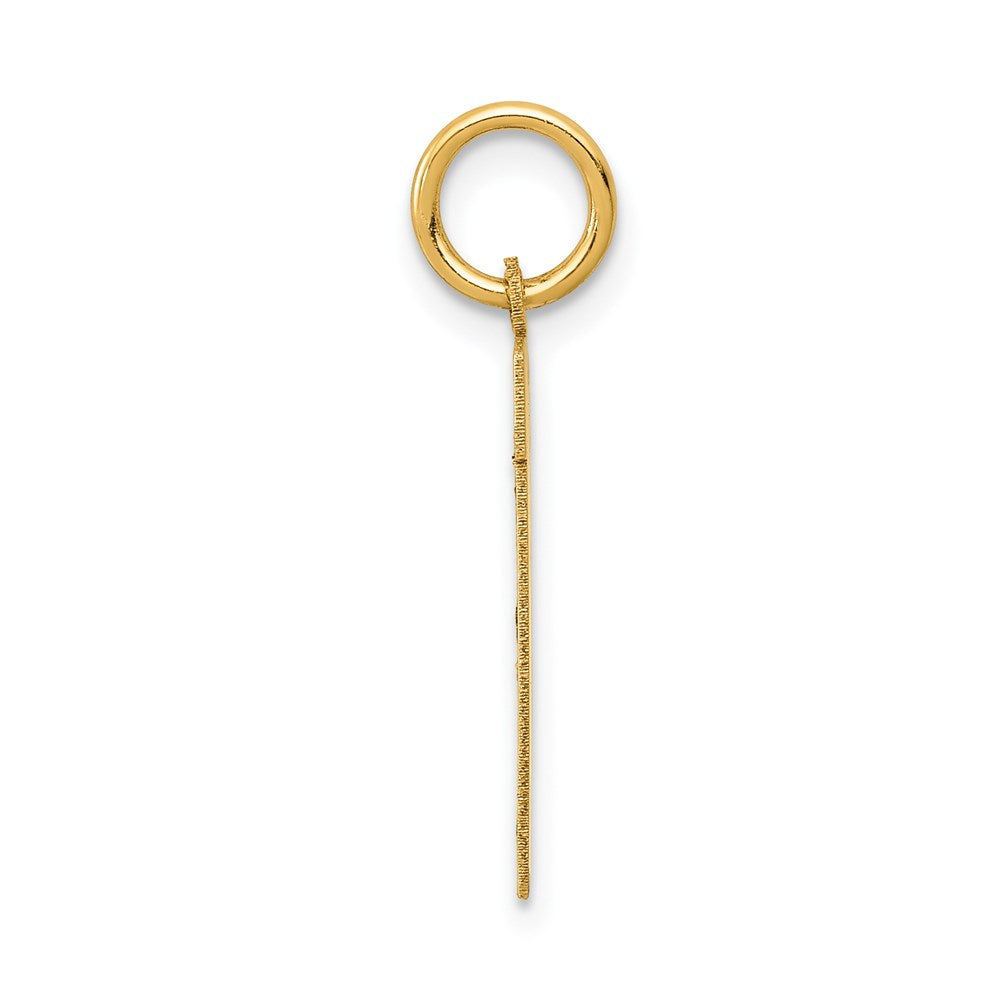 14K Gelbgold 14K Klein Satiniert Zahl 11 Charm