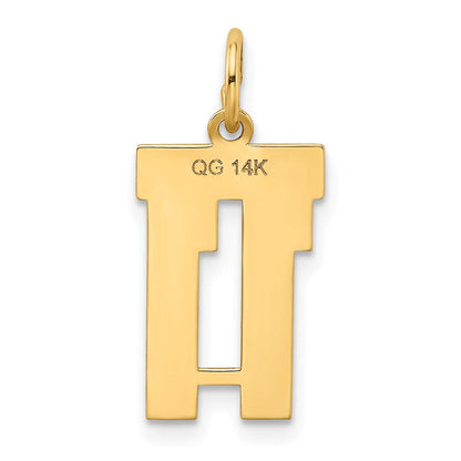 14K Gelbgold 14K Klein Satiniert Zahl 11 Charm