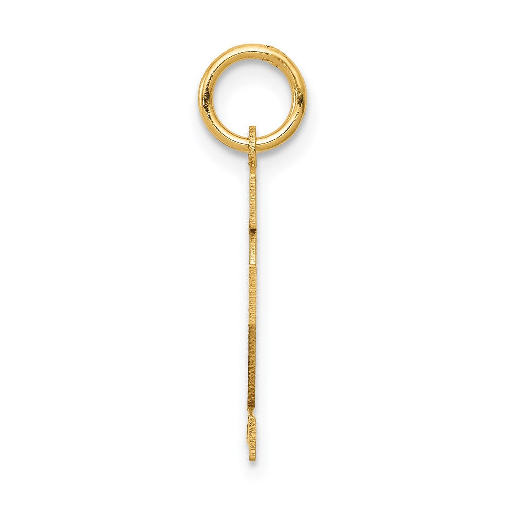 14K Gelbgold 14K Klein Satiniert Zahl 12 Charm