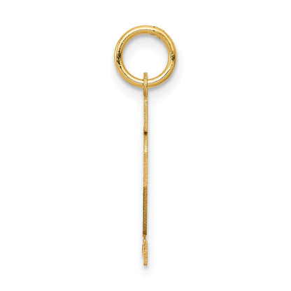 14K Gelbgold 14K Klein Satiniert Zahl 12 Charm