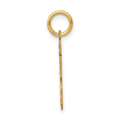 14K Gelbgold 14K Klein Satiniert Zahl 13 Charm