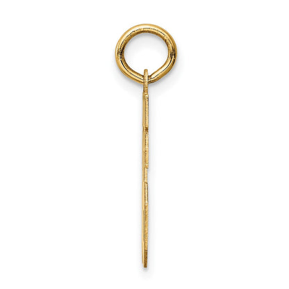 14K Gelbgold 14K Klein Satiniert Zahl 16 Charm