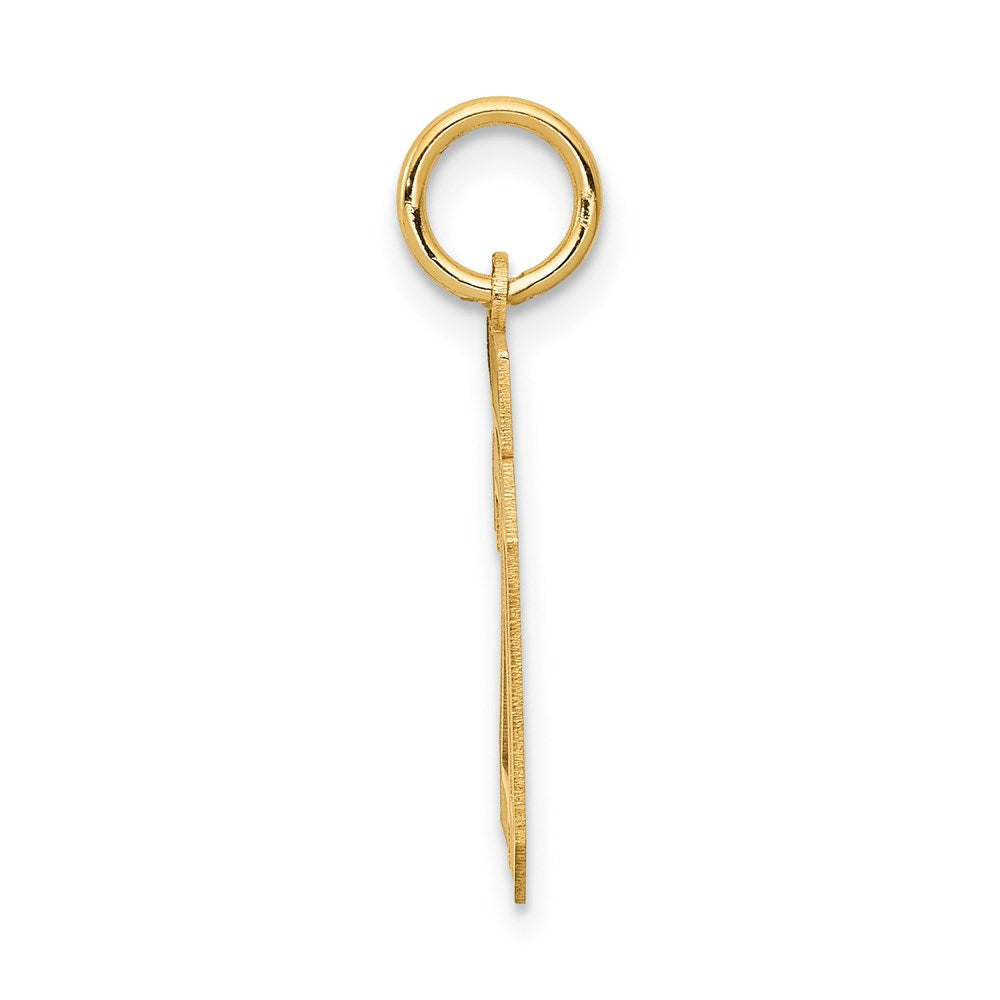 14K Gelbgold 14K Klein Satiniert Zahl 20 Charm