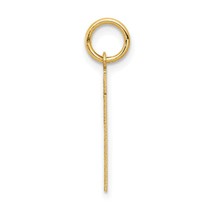 14K Gelbgold 14K Klein Satiniert Zahl 21 Charm