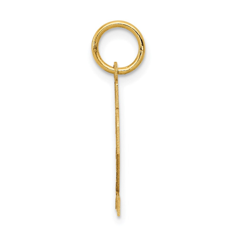 14K Gelbgold 14K Klein Satiniert Zahl 22 Charm