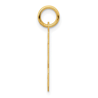 14K Gelbgold 14K Klein Satiniert Zahl 23 Charm