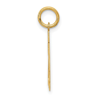 14K Gelbgold 14K Klein Satiniert Zahl 24 Charm